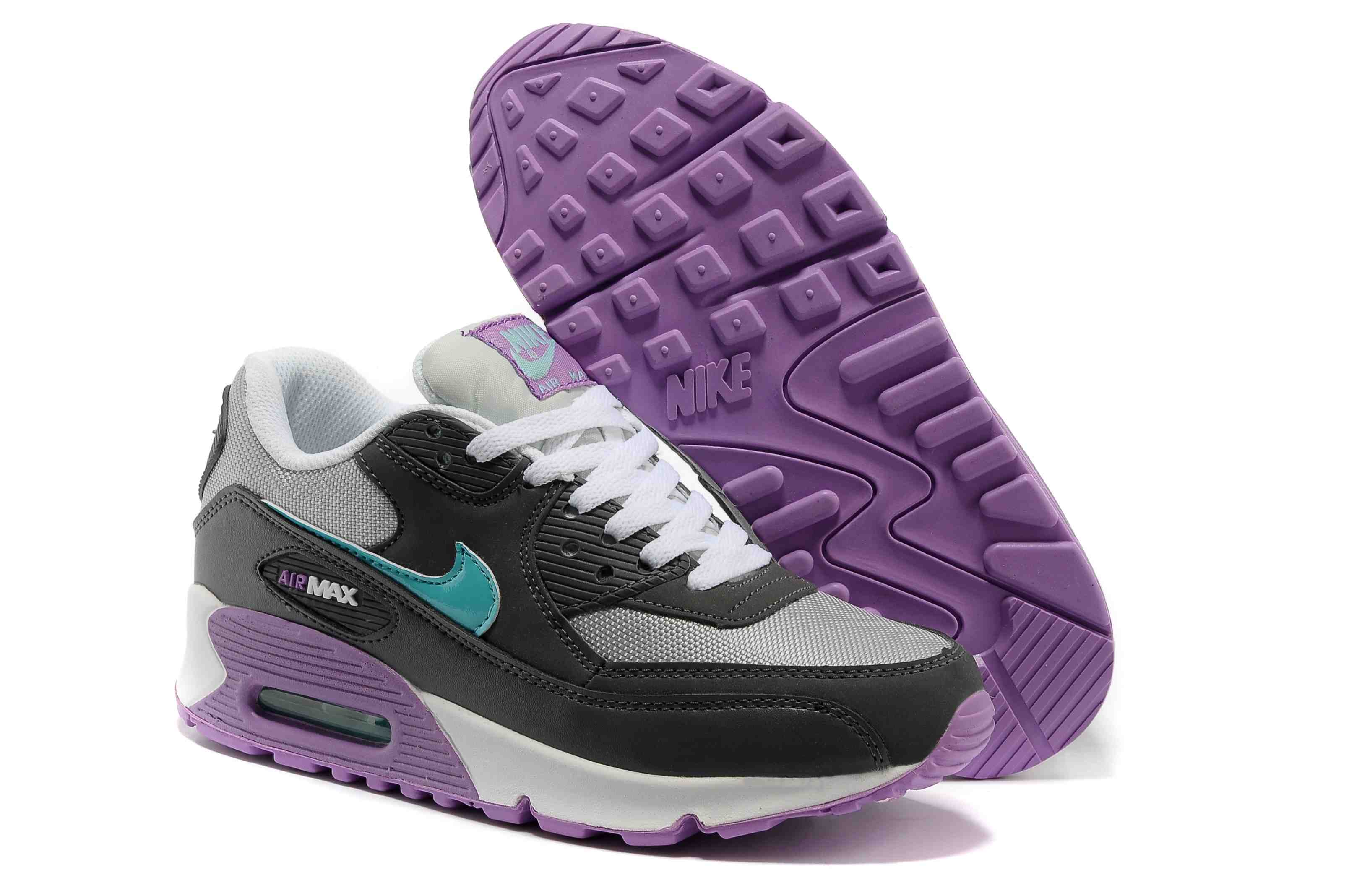 Nike Air Max Shoes Womens Gray/Purple/Black Online